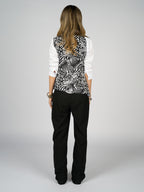 Mixed Animal Print B&W Top