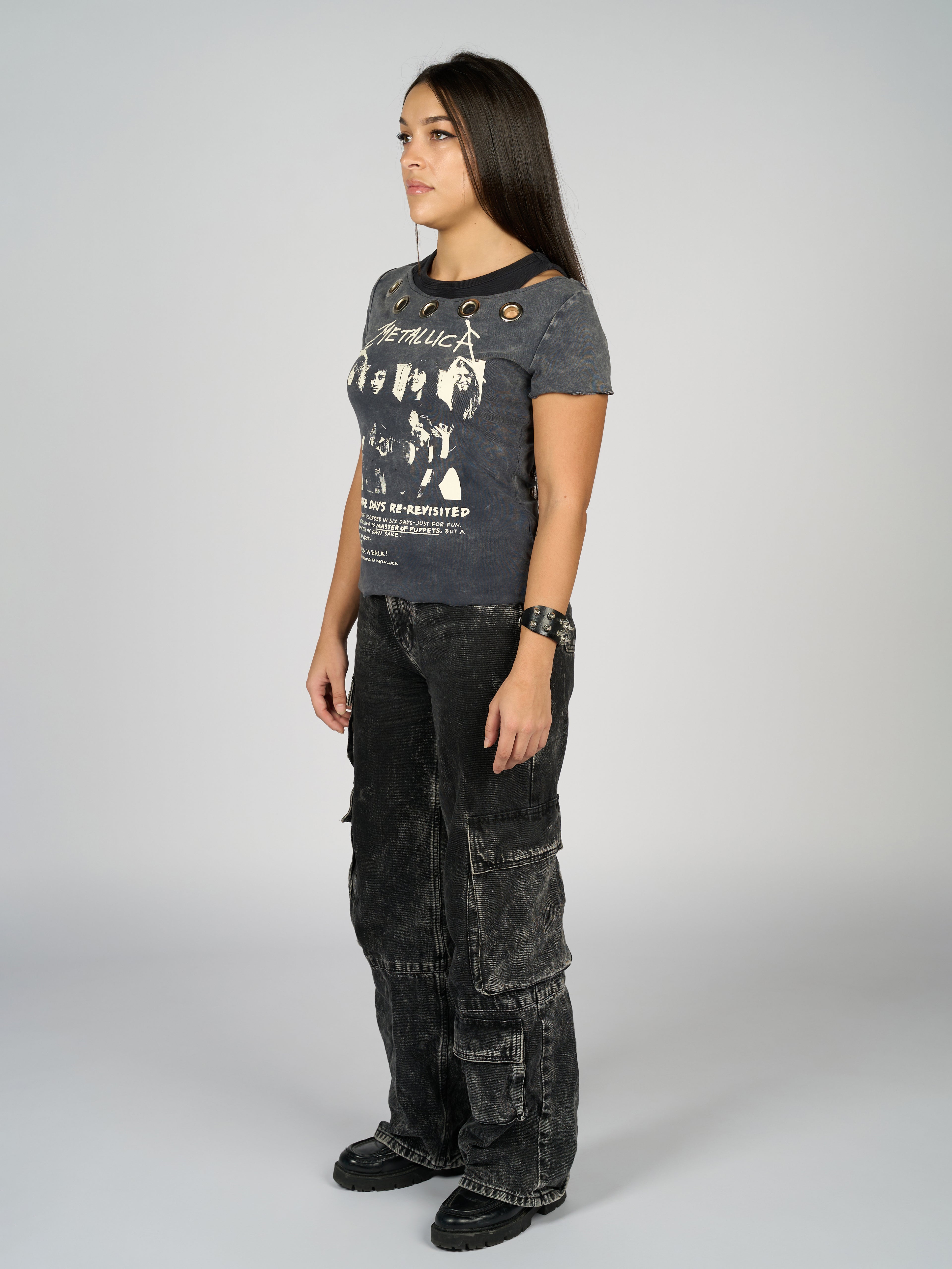 Metallica Grommet Neckline Shirt