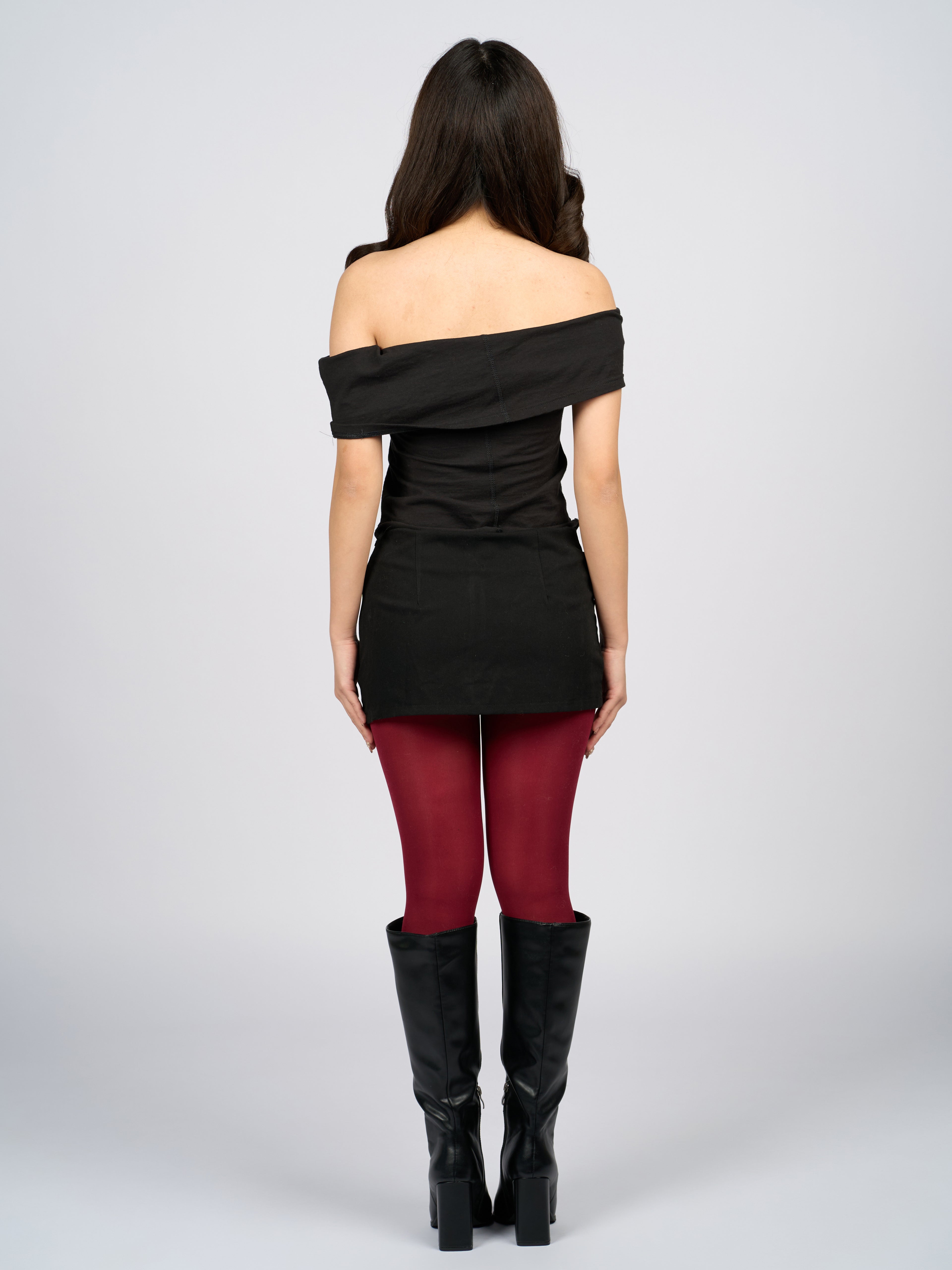 Off-Shoulder Printed Shirt