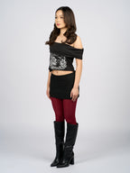 Off-Shoulder Printed Shirt