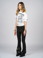 Japanese Art Print Snatched Grommet Top